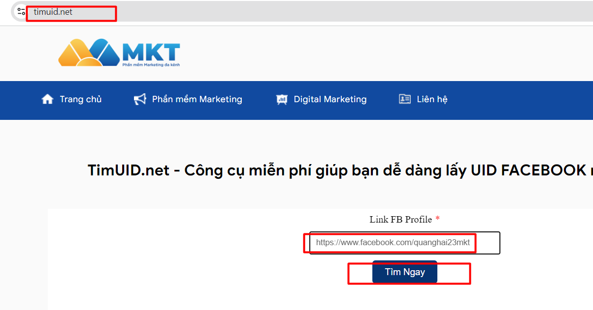Lấy Liên Kết Facebook Cần Quét
