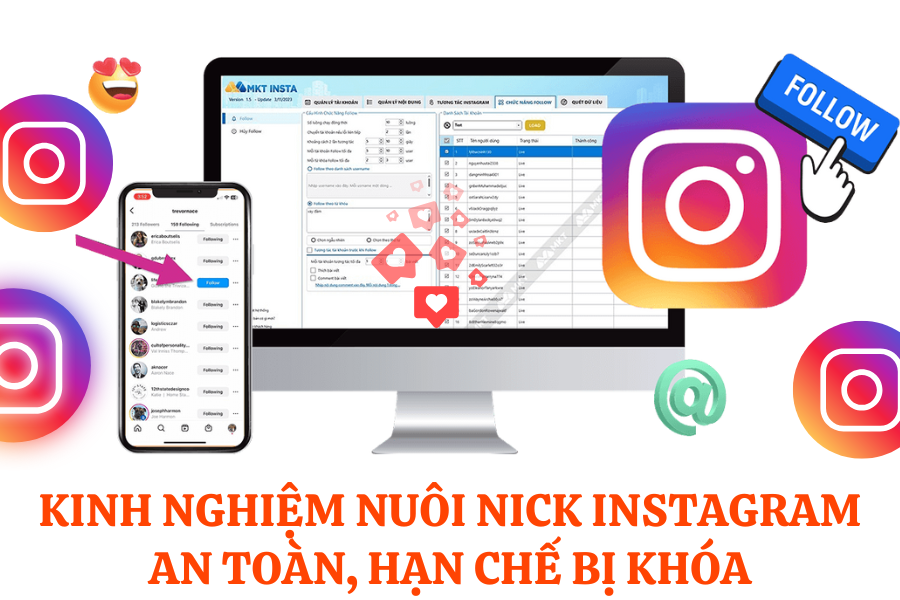 Kinh nghiệm nuôi nick Instagram an toàn