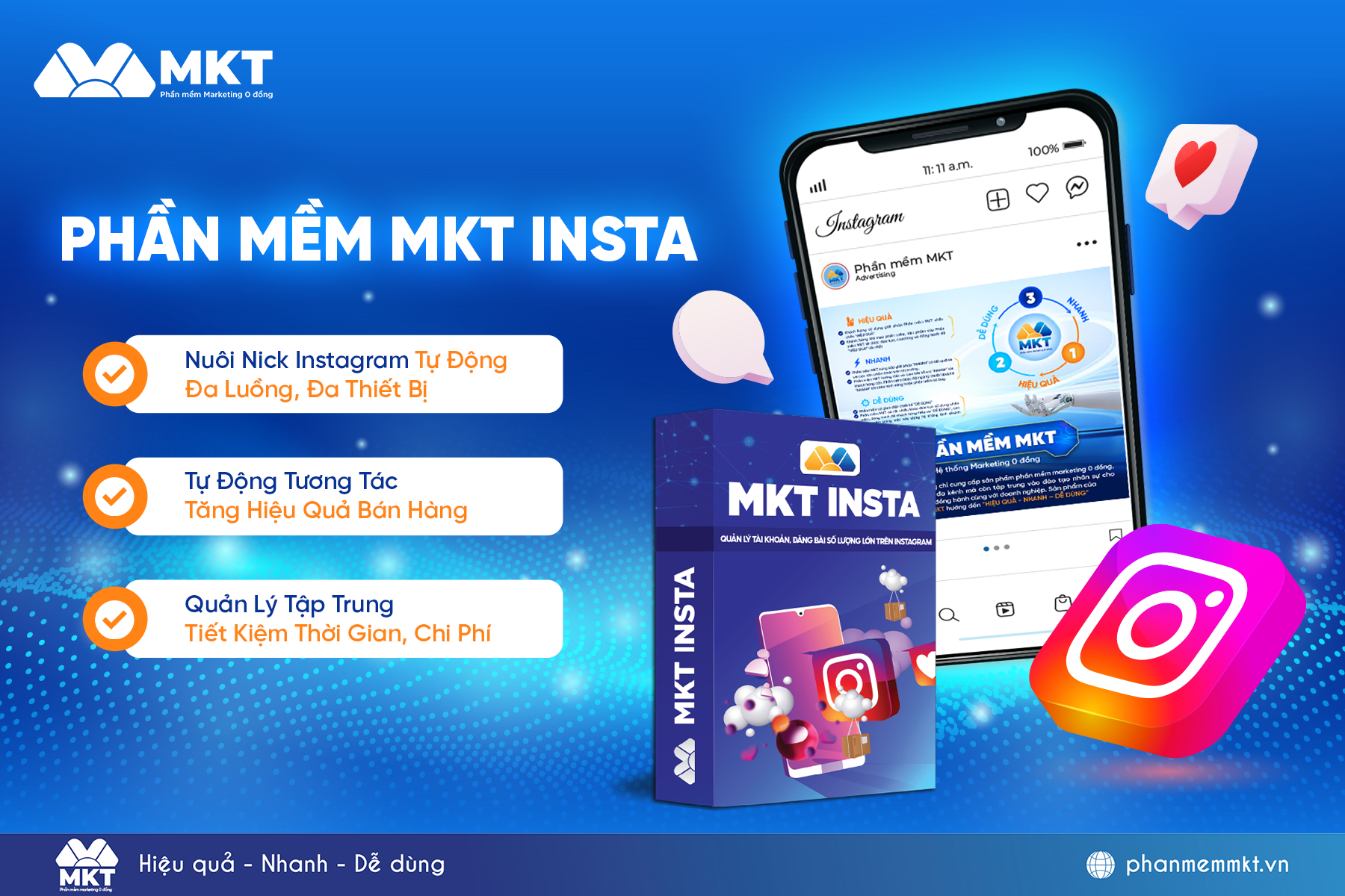 phần mềm MKT AI Insta – Nuôi tài khoản Instagram vip