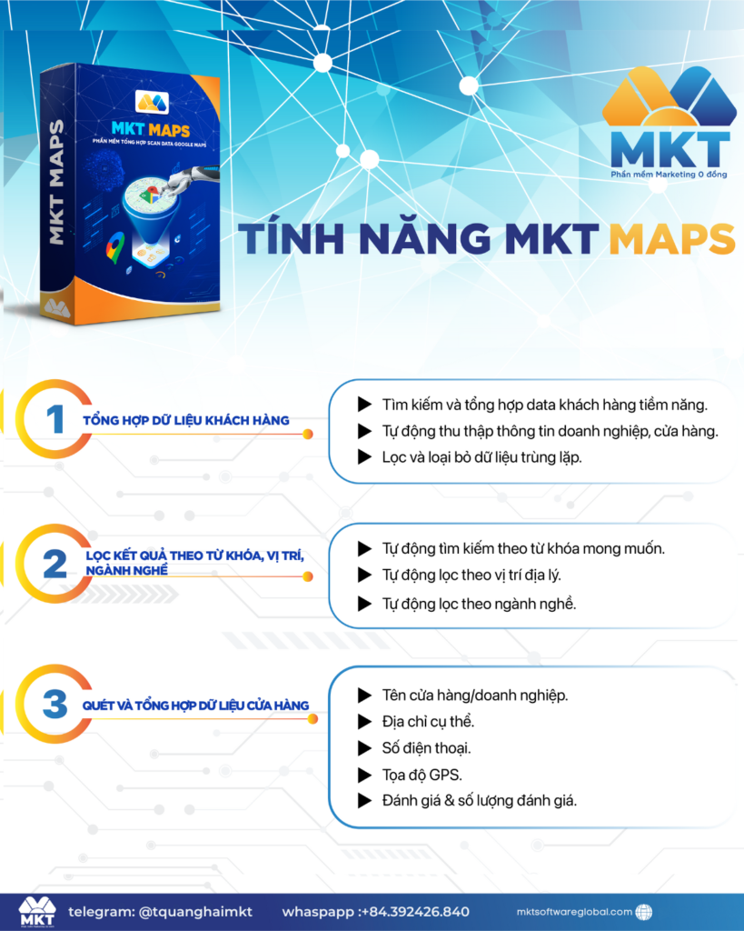Tính năng phần mềm MKT Maps